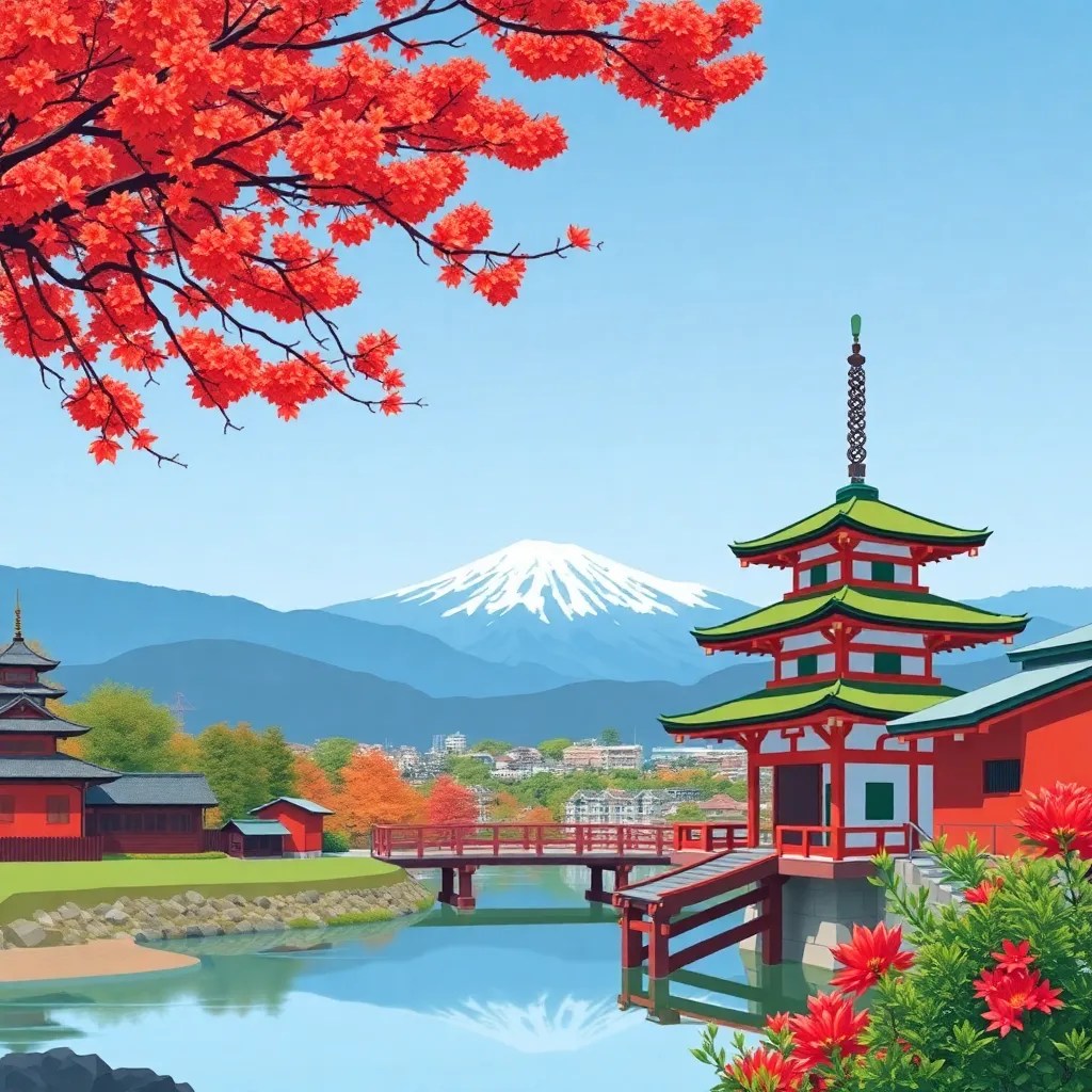 Ilustrasi: objek wisata di Jepang (sumber: times)