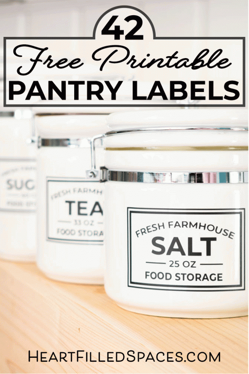 free printable kitchen pantry labels for food storage containers