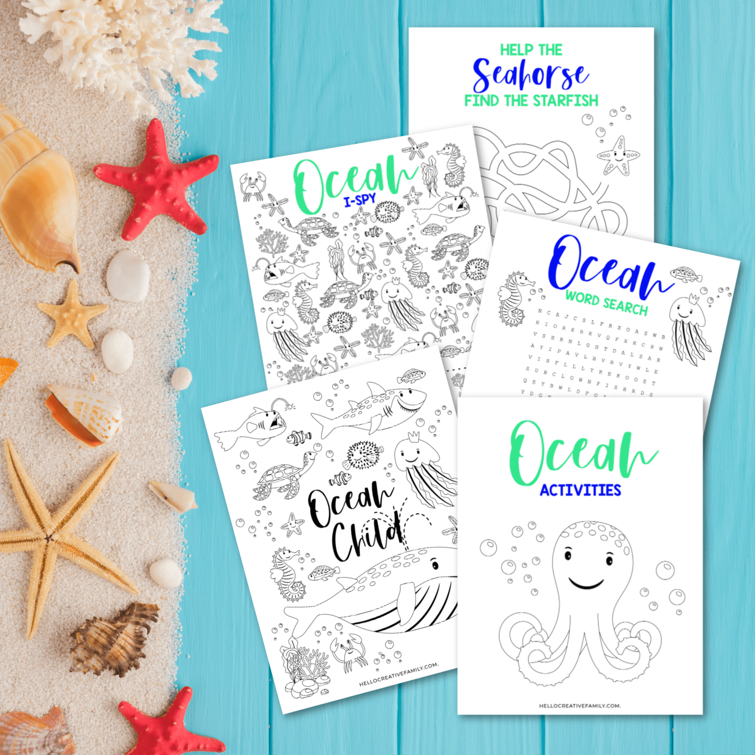 Free Ocean Printable- 5 Activity Pages For Kids - Hello Creative Family free-ocean-printable-5-activity-pages-for-kids-hello-creative-family