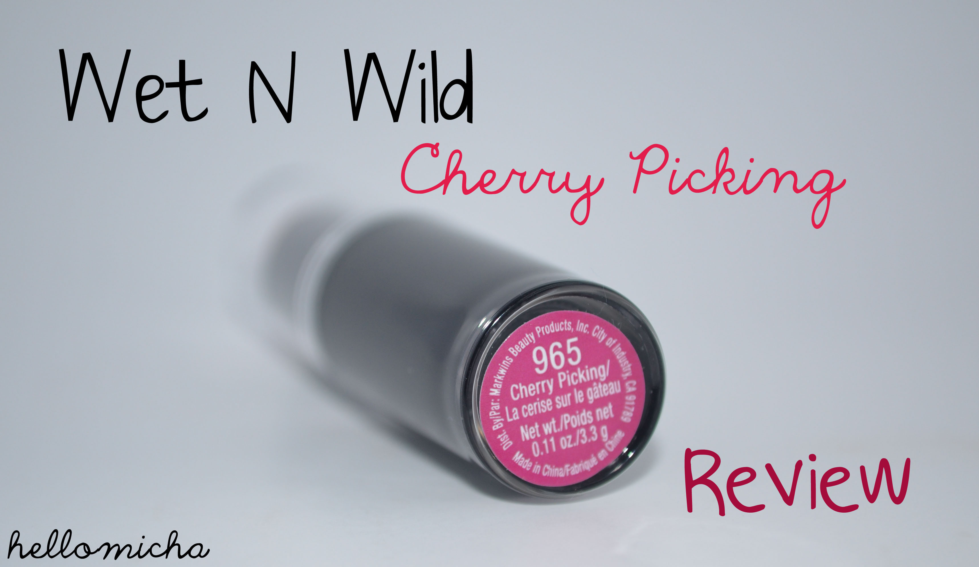 Jump to a particular section if you know what information . Wet N Wild Cherry Picking Review Hello Micha