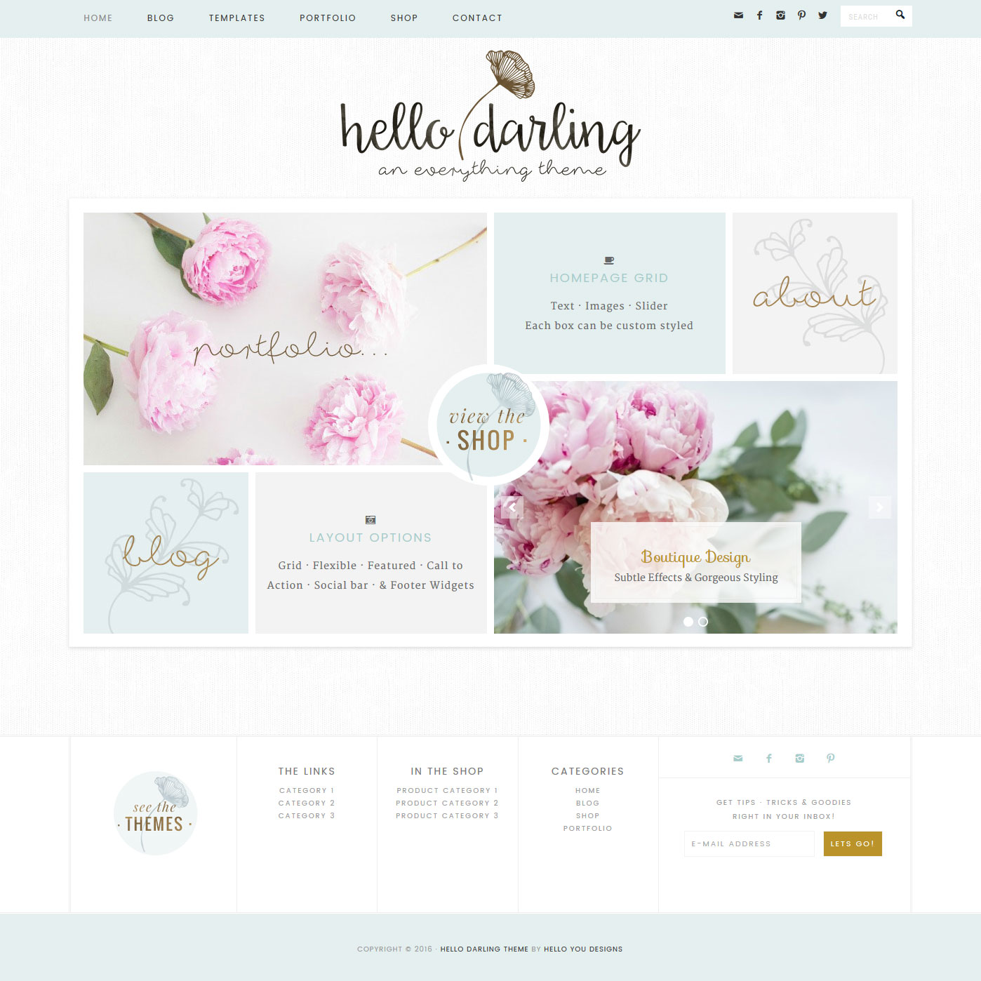 This theme was designed to convert. Hello Darling - Hello You Designs