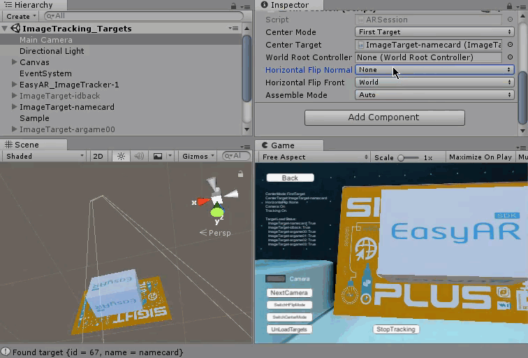 Imagetracking Targets Easyar Sense Unity Plugin 4 3 0 Documentation