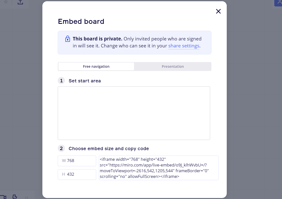 Share this link with your collaborators to draw their attention to the exact place on the board. Center Frame Board When Clicking Opening Link Miro