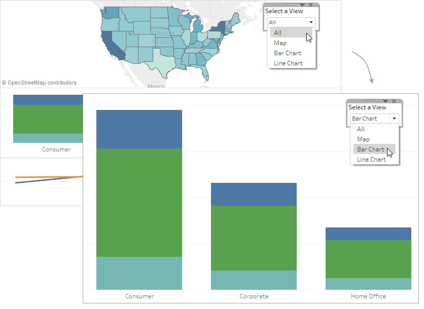 Create Multiple Tables In One Sheet Tableau