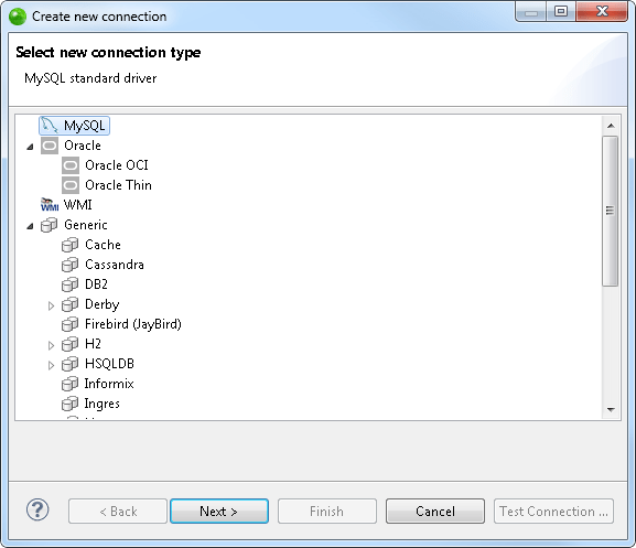 Creating And Managing Database Connections With Dbeaver Zend Studio 13 6