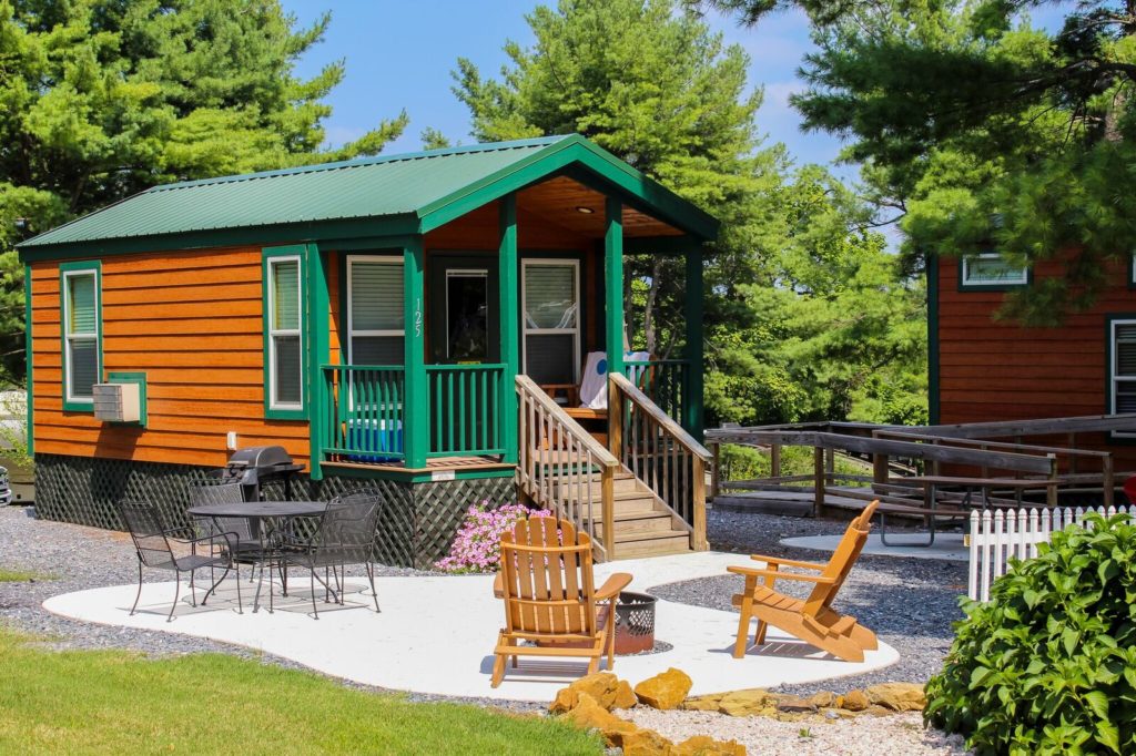 Our log cabins feature basic amenities such as electric, heat, and ac, as well as restrooms and showers that are located nearby and . Deluxe Cabins | Elizabethtown / Hershey KOA