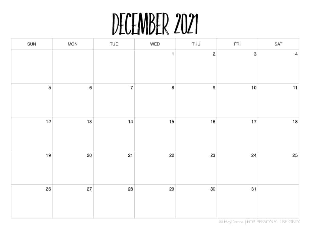 When you purchase through links. Printable December 2021 Calendar Hey Donna