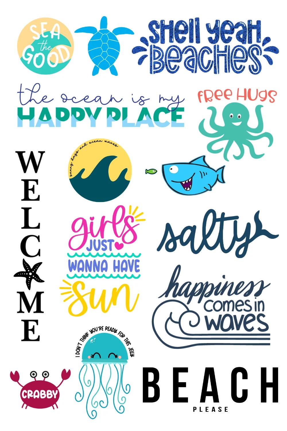Check out our cute octopus svg selection for the very best in unique or custom, handmade pieces from our shops. Cute Octopus Svg 14 Free Ocean Cut Files Hey Let S Make Stuff