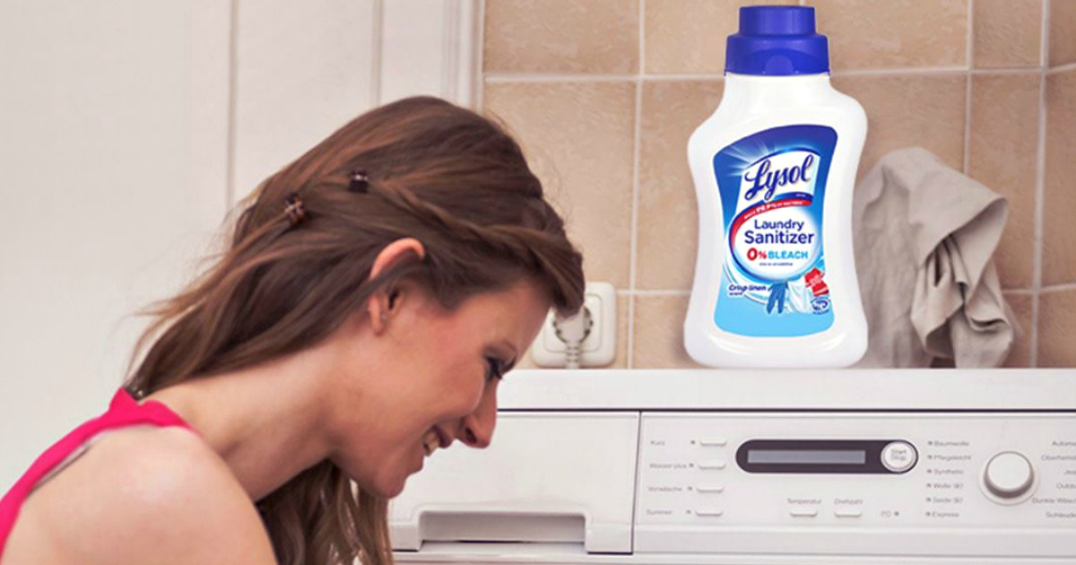 Simply add lysol laundry sanitizer to your rinse . Lysol Laundry Sanitizer BIG 90oz Bottle Just $6 Shipped at