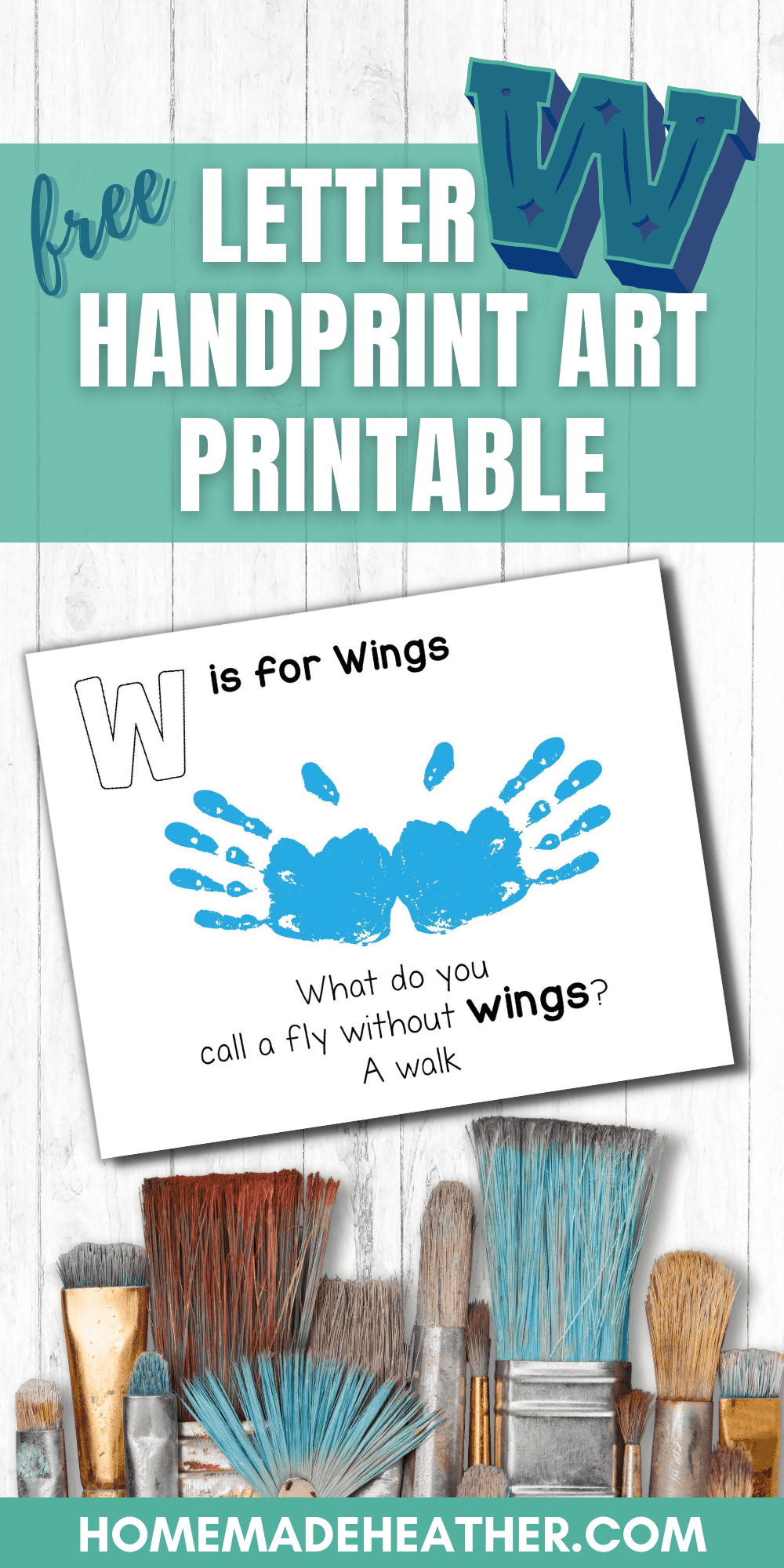 Free Letter W Handprint Art Printable » Homemade Heather