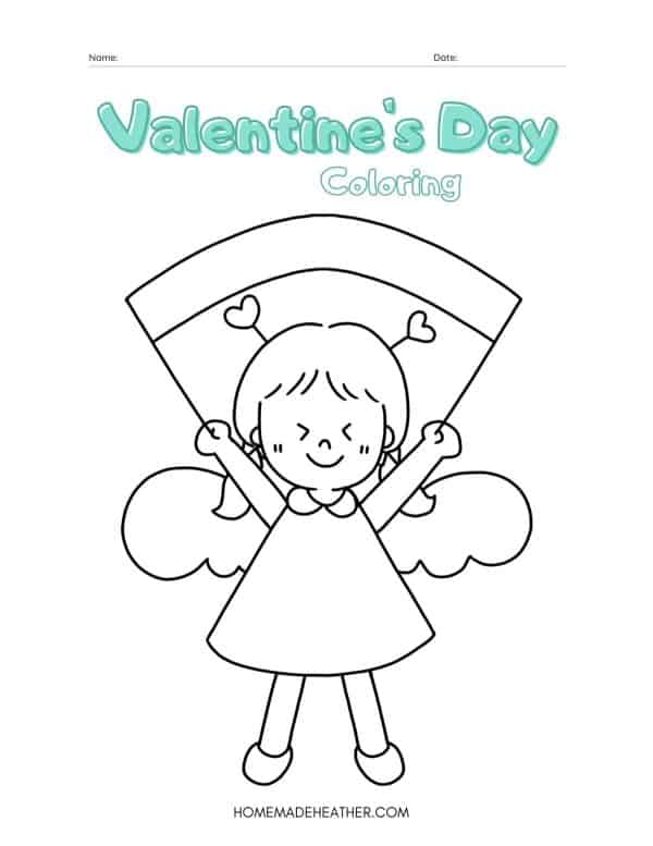 Printable Valentine Coloring Page