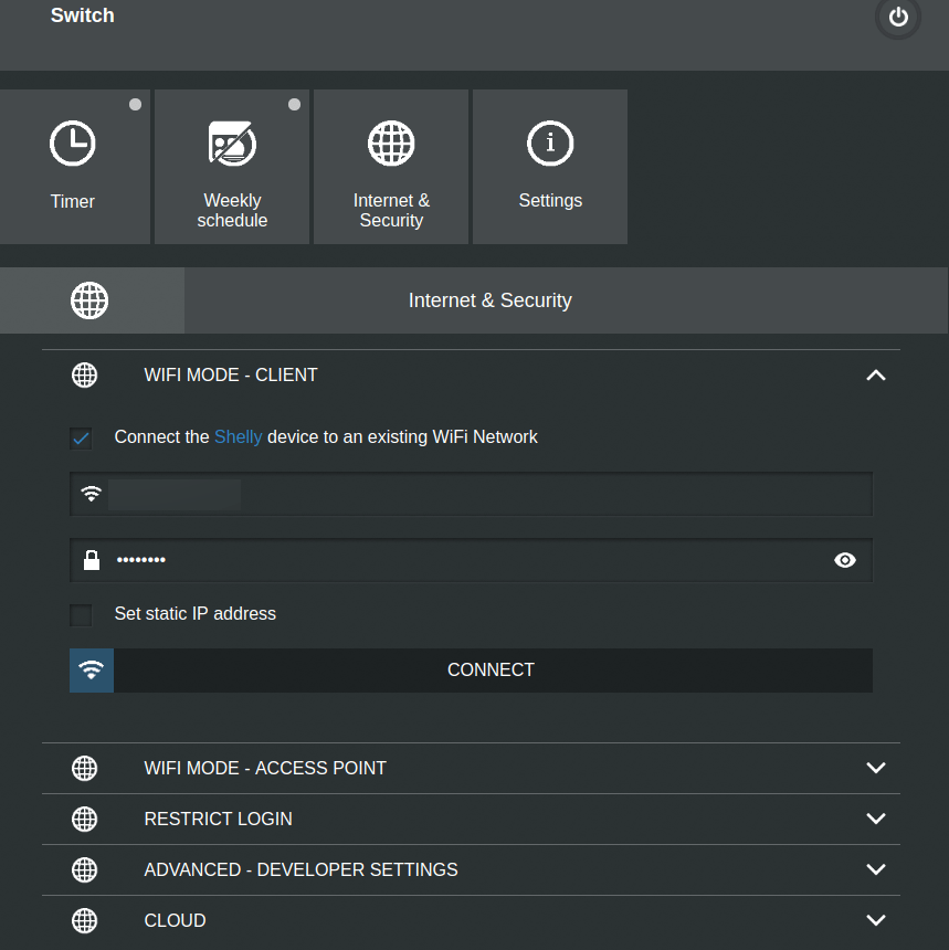 Shelly 1 wifi реле