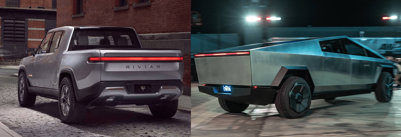 Cybertruck-R1T-rear | Hooked On Tech