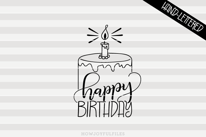 Free svg files, quote happy birthday. Happy Birthday Svg File Howjoyful Studio