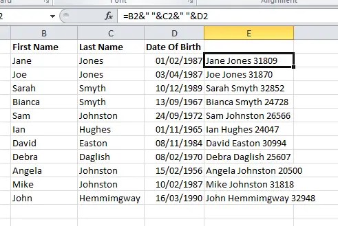 Use commas to separate adjoining text items. Formula Friday Using Concatenate How To Excel At Excel