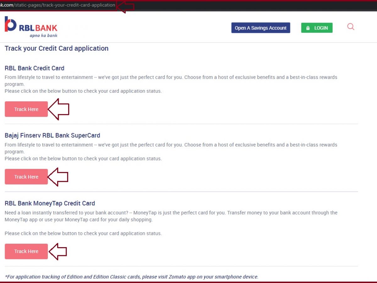 For some extra security to fall back on if times get tough or to help build y. Rbl Credit Card Status Rbl Credit Card Application Status Check Online