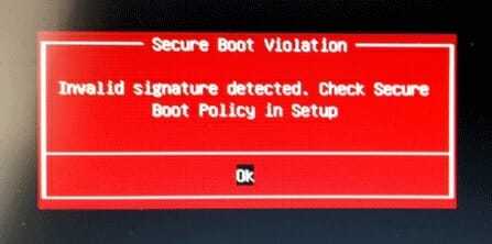Check secure boot policy in set up so i did. How To Fix Asus Secure Boot Violation Invalid Signature Detected