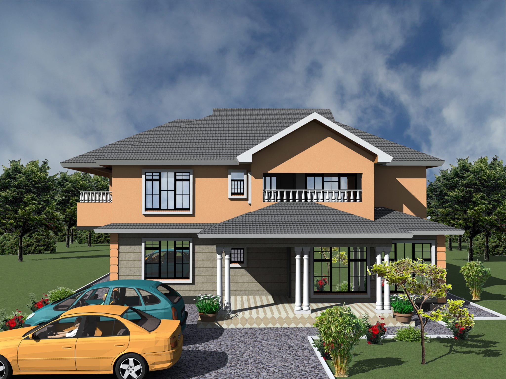 Langata rd, nairobi, kenya · elegant gated compound. 4 Bedroom House Plans and Designs in Kenya | HPD Consult