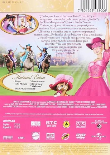 Apr 12, 2017 · ¡acompaña con este tema musical a las chicas a prepararse para actuar como mosqueteras!letrano es por acasoque estemos hoy aquídos personas diferentestratand. Barbie Y Las 3 Tres Mosqueteras Pelicula Dvd Karzov