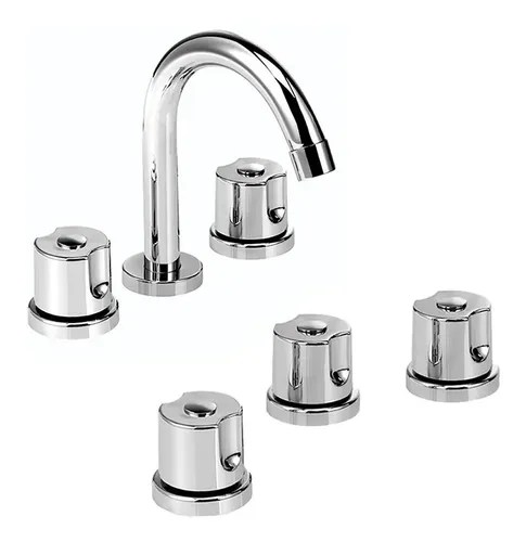 Kit Griferia Bano Peirano Malba Lavatorio Bidet Cromo Mouse Shop