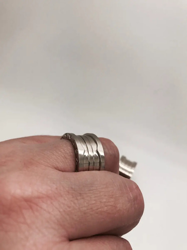 Anel Alianca 12mm Bvlgari Bulgari Ouro 18k Branco Amarelo Parcelamento Sem Juros