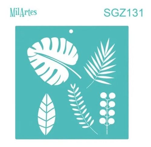 Mil Artes Stencil Hojas 30 X 30 Sgz131 Mercadolibre