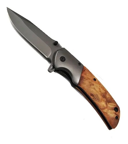 Navaja Apertura Asistida Browning Cacha Madera Wargo Outdoor