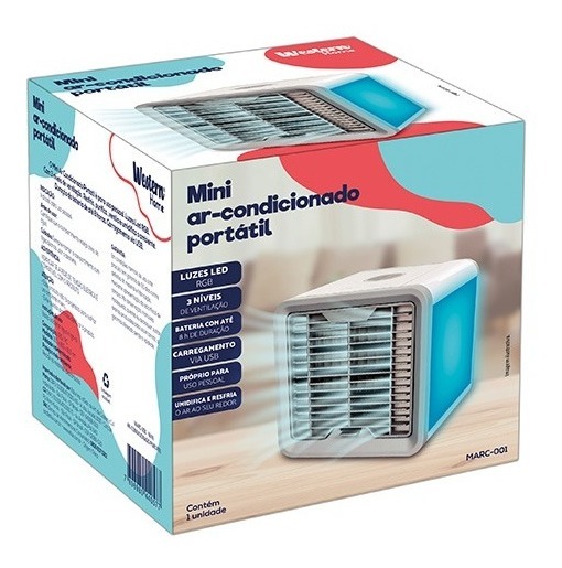 Mini Ar Condicionado Portátil Umidificador E Resfriador
