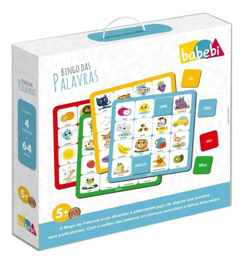 Olá, queridas e queridos do blog! Brinquedo Educativo PedagÃ³gico Bingo Das Palavras 5 Anos | Mercado Livre