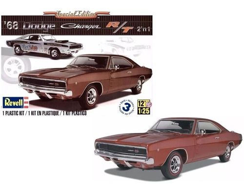 Dodge Charger 1968 R T 1 25 Revell 85 4202 Frete Gratis