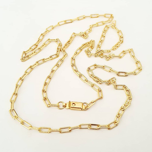 Corrente Cordao Masculino Banhado A Ouro 18k Cartier 3mm Parcelamento Sem Juros