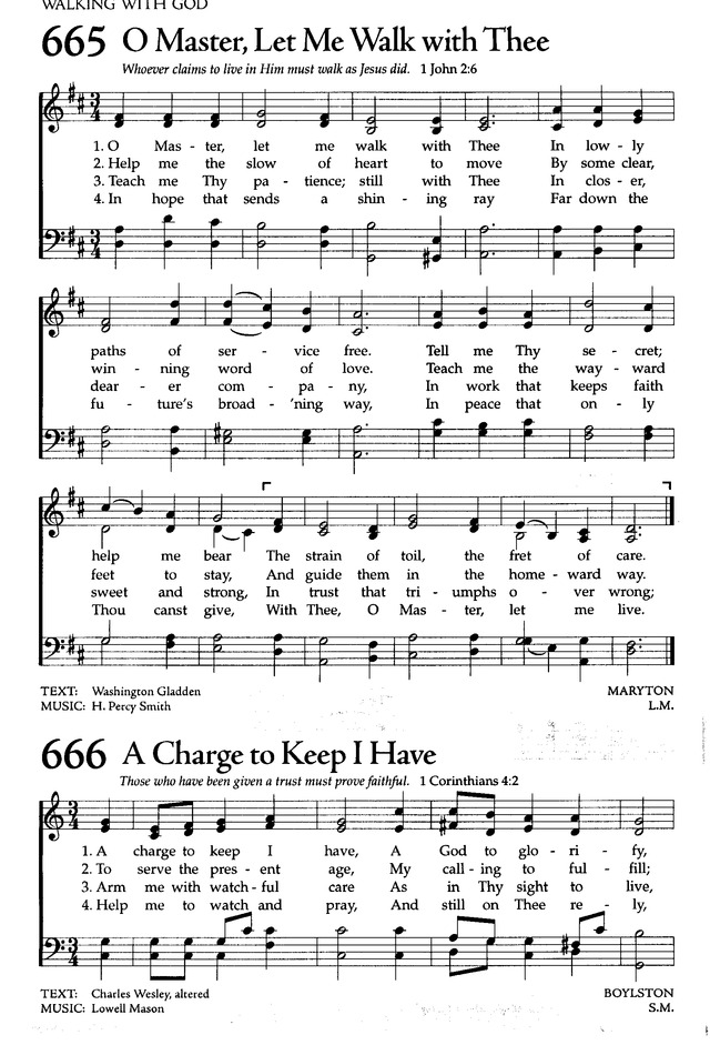 Tell me thy secret, help me bear. The Celebration Hymnal Songs And Hymns For Worship 665 O Master Let Me Walk With Thee Hymnary Org