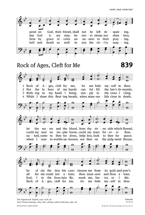 We start with an audio recording of your song, either a link to the file on youtube, soundcloud, or other online location, or with a file in mp3 or other audio format. Rock Of Ages Cleft For Me Hymnary Org