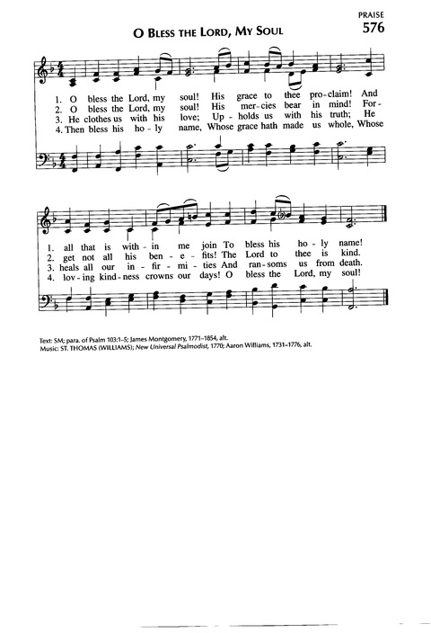 C g d em c g d. O Bless The Lord My Soul Hymnary Org