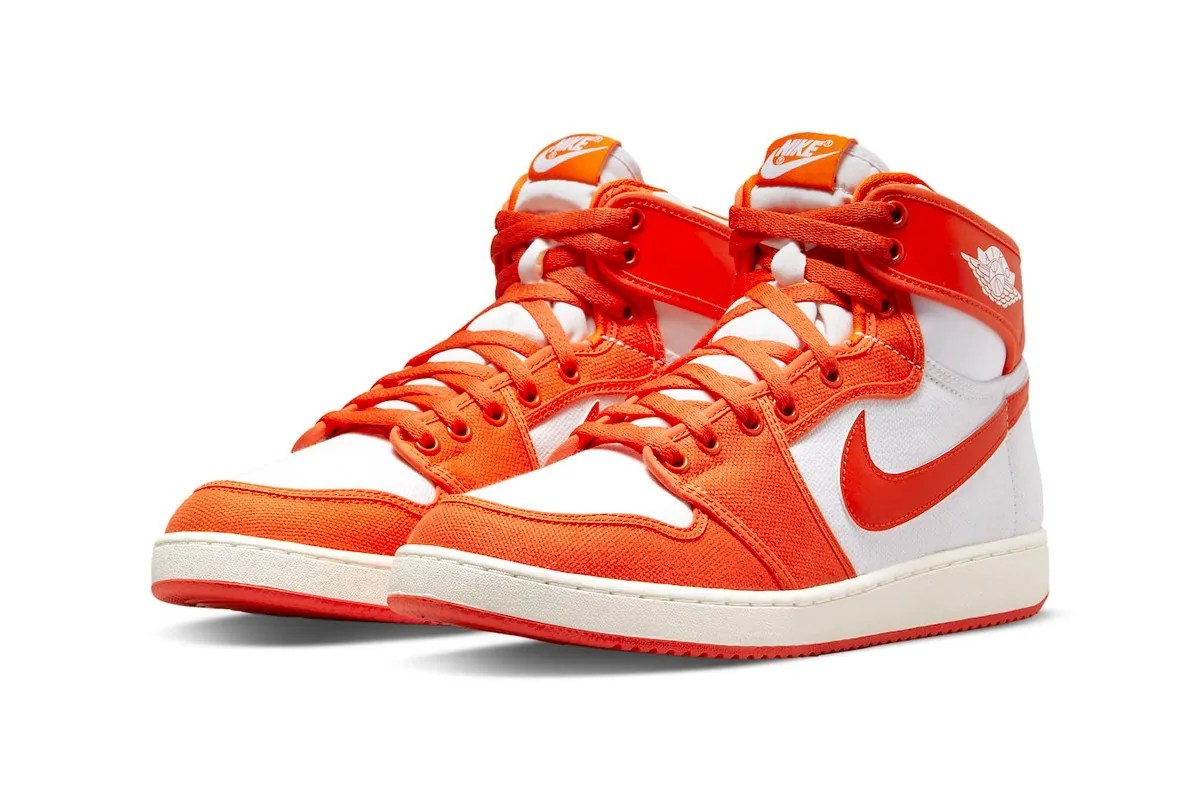 orange black and white jordan 1