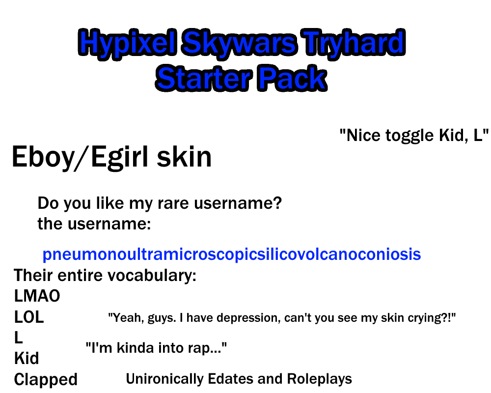 Pakistanski zvest usposabljanje vans starter pack. Very Controversial Post Ahead Hypixel Minecraft Server And Maps