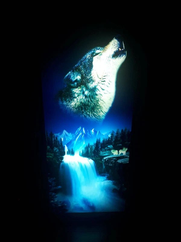 Check out the video i took here: . Waterfall Wolf Lighted Sound Motion Picture Picture Frames Gumtree Australia Gold Coast North Coombabah 1279714006