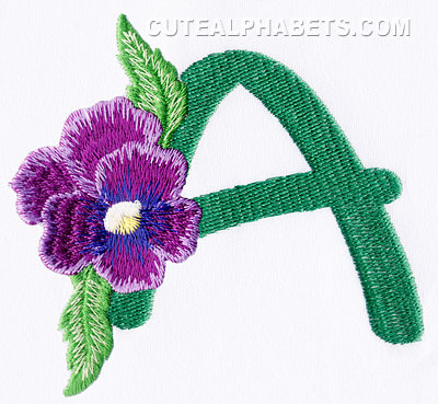 ｡ 🎀 𝒞☯🌺𝓁 𝐿𝑒𝓉𝓉𝑒𝓇𝓈 🎀 ｡. Letter A - Cute Alphabets - Embroidery Fonts