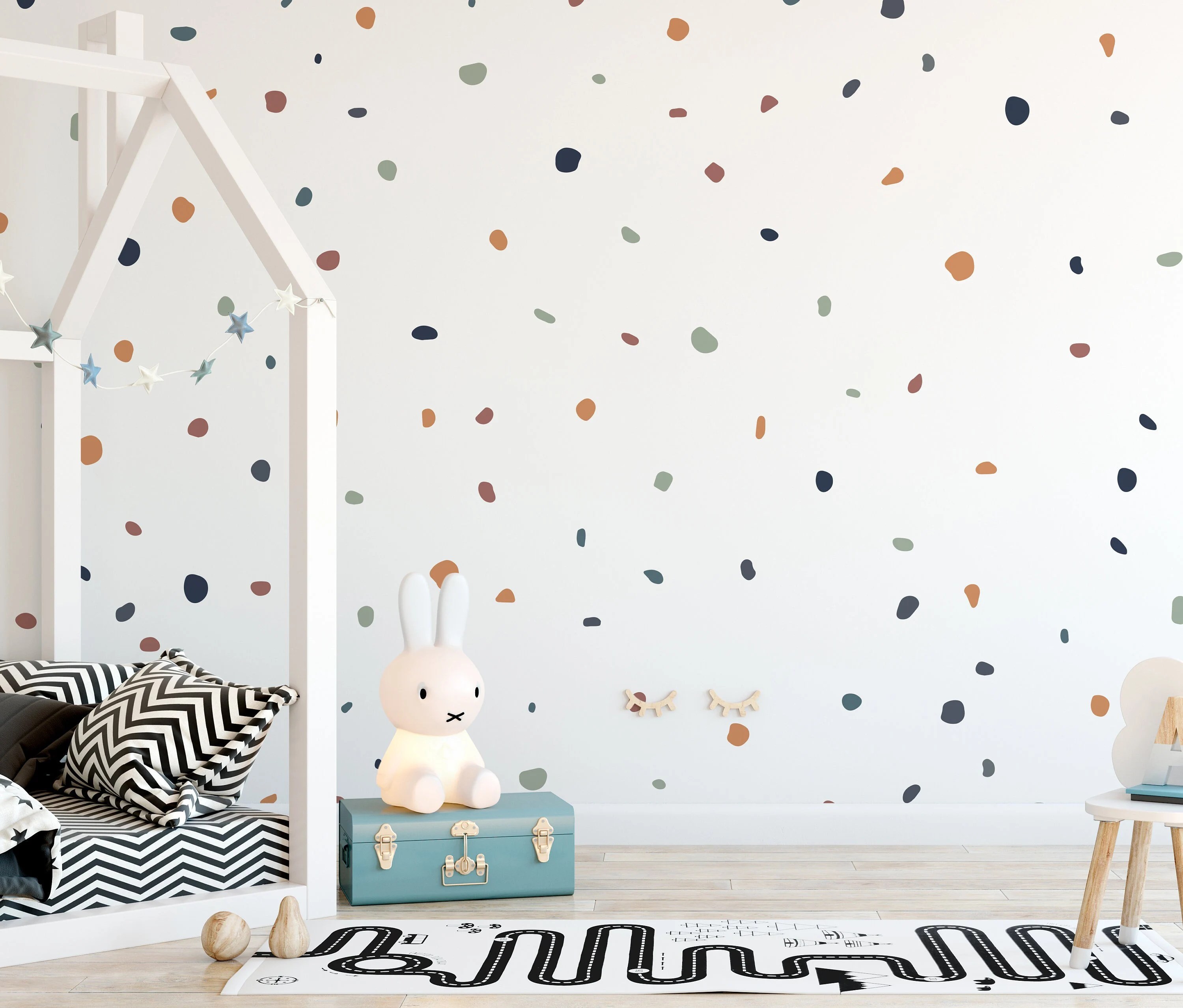 150 Boho Chic Polka Dots Wall Decals Australia Polka Dots Chic Wall Decals Boho