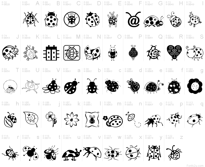 Learn about famous firsts in october with these free october printables. Ladybug Dings Font