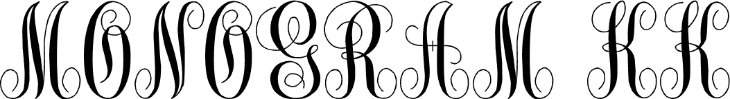 Classic, trendy and unique, perfect for logos. Monogram Kk Font