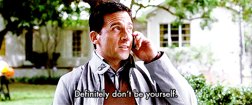 He seeks to rediscover his manhood with the help of a newfound friend, jacob, learning to pick up girls at bars. Dont Be Yourself Crazy Stupid Love Steve Carell Gif On Gifer By Karamar
