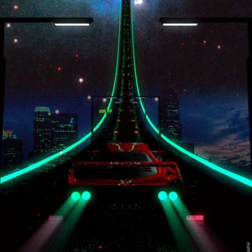 Fiat didn't buy a stake in ferrari until … GIF synthwave neon ferrari - animated GIF on GIFER - by Frostdefender
