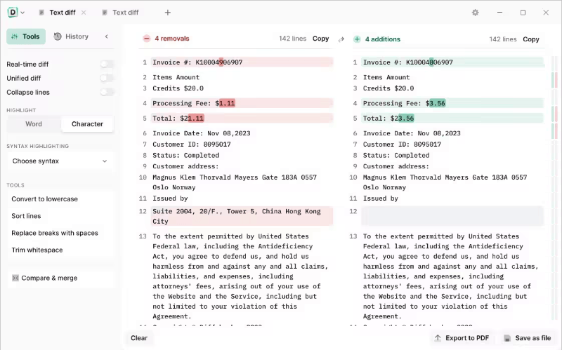 Diffchecker 7.2 Multilingual