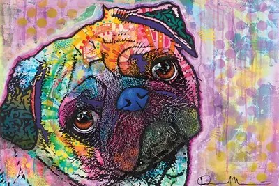 No pug left behind on my watch! Pug Love Art Print By Dean Russo Icanvas