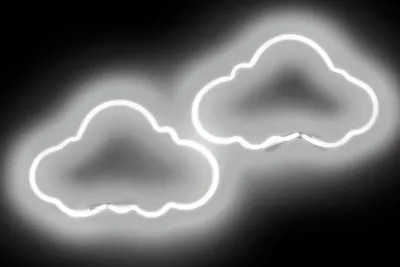 Choose your favorite neon sign photographs from 17211 available designs. Neon Clouds Pink On Black Canvas Artwork By Hailey Carr Icanvas