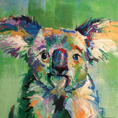 Draw the other ear, partly behind the tree. Koala Iii Canvas Art By Jos Coufreur Icanvas