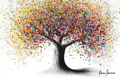 He is known for his contemporary pop synthesis of fine . Rainbow Soul Tree Canvas Art Print by Ashvin Harrison | iCanvas