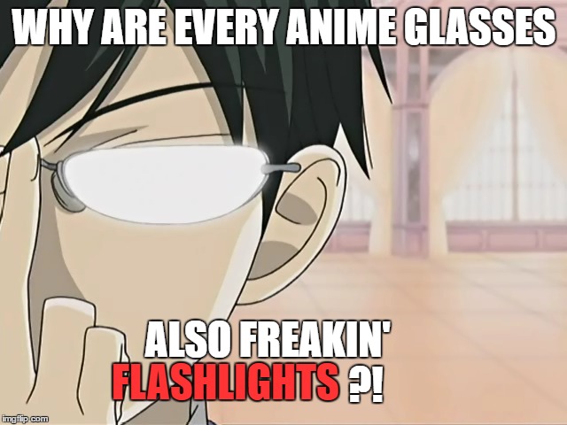 Pin by dillosso on uwu anime guy blue hair&nbsp;. Anime Glasses Memes Gifs Imgflip