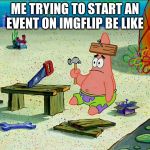 The long handle realizes the switch between the shoulder and the elbow. Patrick Star Nail In Head Meme Generator Imgflip